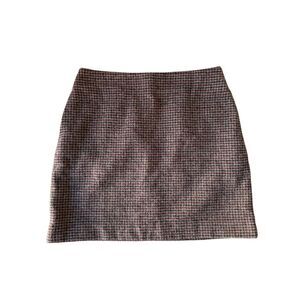 Uniqlo Wool Blend Plaid Mini Skirt Size 10